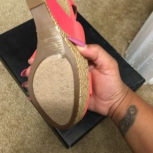 Brand New Hot Pink Wedge Shoes